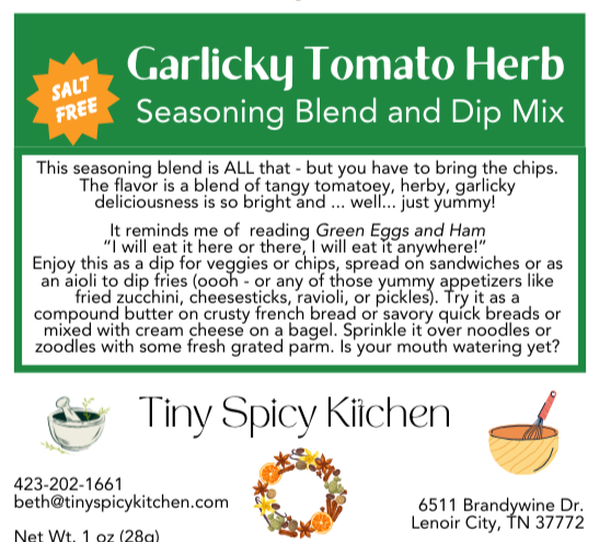 Garlicky Tomato Herb (NO SALT!)